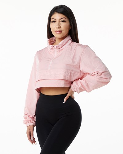 Alphalete All-Purpose Crop Jacket Mauve | 41397OXRT