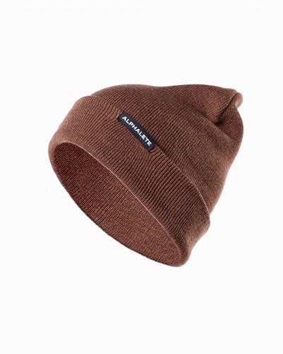 Alphalete Bavlněné Knit Beanie Bourdeaux | 01748LKMI