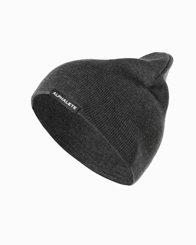 Alphalete Bavlněné Knit Beanie Charcoal | 01495CPEL