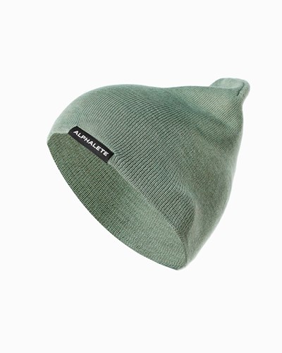 Alphalete Bavlněné Knit Beanie Sage | 03814RHEF