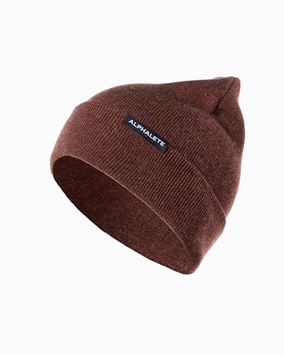 Alphalete Bavlněné Knit Beanie Wine | 24670MTOD