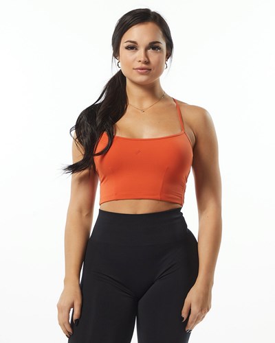 Alphalete Camisole Y-Back Crop Tank Oranžové | 49305PNHS