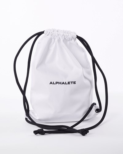 Alphalete Drawstring Bag Bílé | 03948LRAJ