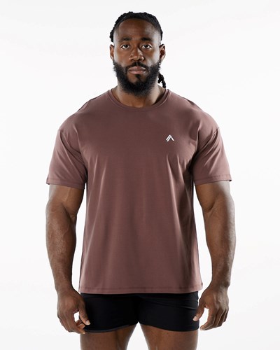 Alphalete Drop Shoulder Tee Merlot | 26719JWIV