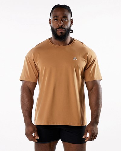 Alphalete Drop Shoulder Tee Rust | 50937ISHL