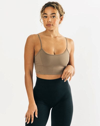 Alphalete Fitted Cropped Tank Olivy Zelené | 34908ZIJY