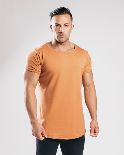 Alphalete Fitted Krátké Sleeve Clay | 45278UGQR