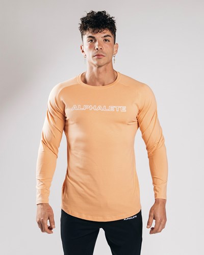 Alphalete Fitted Performance Long Sleeve Oranžové | 92156LNBJ