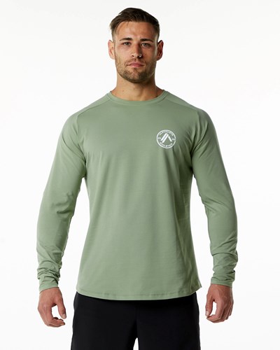 Alphalete Fitted Performance Long Sleeve Sage | 95207GIRP