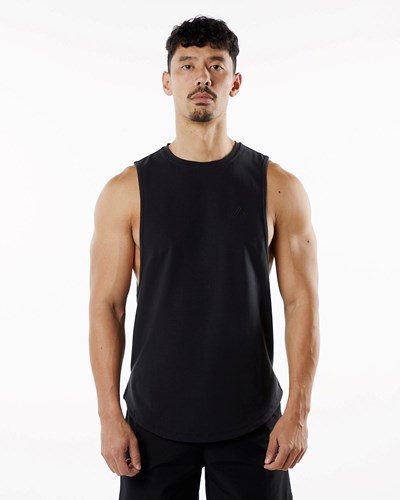 Alphalete Fitted Performance Tank Blackout | 02861KFIC