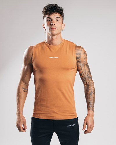 Alphalete Fitted Performance Tank Clay | 46138EAGU