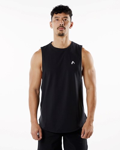 Alphalete Fitted Performance Tank Černé | 94076KIHB