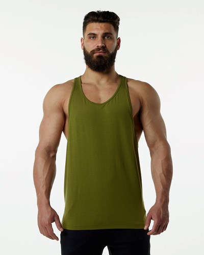 Alphalete Fitted Premium Stringer Zelene | 04528HXKE