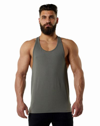 Alphalete Fitted Premium Stringer Šedé | 17648EWAK