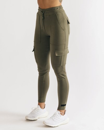 Alphalete Fitted Single-Brushed 29" Cargo Pant Světle Olivy Zelené | 62784LDJT