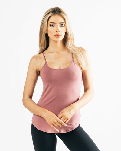 Alphalete Full-Length Premium Tank Cranberry Ice | 85607UDAP