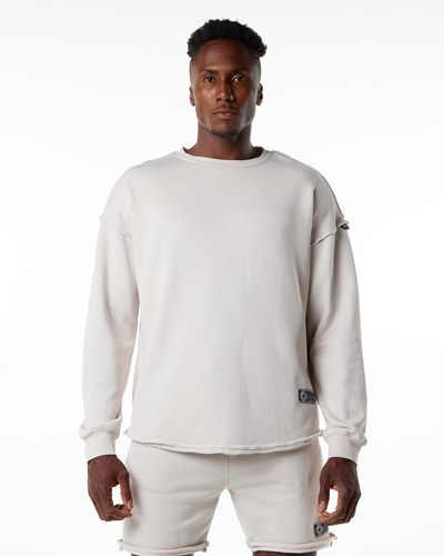 Alphalete Heavyweight Washed Terry Pullover Moonstone | 69238FPLC