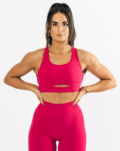 Alphalete High-Impact Seamless Sports Bra Růžové | 35278FWLB