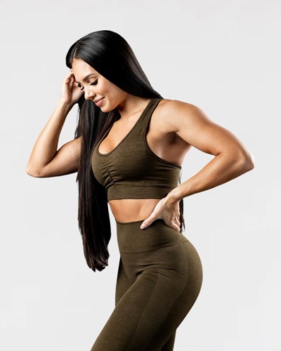 Alphalete High-Impact Seamless Sports Bra Canteen | 53174WTGQ