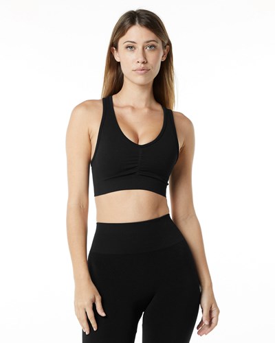 Alphalete High-Impact Seamless Sports Bra Černé | 54903ZMGY