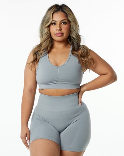 Alphalete High-Impact Seamless Sports Bra Šedé | 73021LMIB