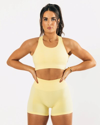 Alphalete High-Impact Seamless Sports Bra Lemonade | 82961BJOE