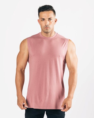 Alphalete High-Neck Premium Cutoff Cranberry Ice | 79418RFBQ