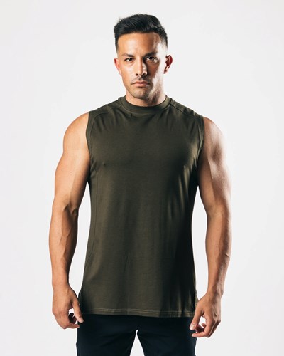 Alphalete High-Neck Premium Cutoff Espresso | 83752PKSY