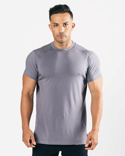 Alphalete High-Neck Premium Krátké Sleeve Still Water | 31720WRKF