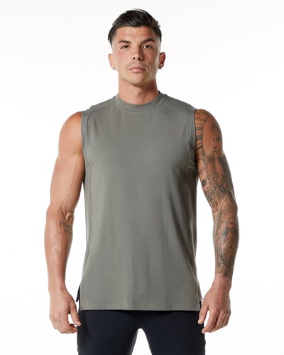 Alphalete High-Neck Premium Tank Šedé | 79846VGUQ