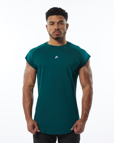 Alphalete High Performance Bez Rukávů Tee Velvet Teal | 28350QMWS