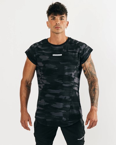 Alphalete High Performance Bez Rukávů Tee Černé Maskáčové | 53968YPXL