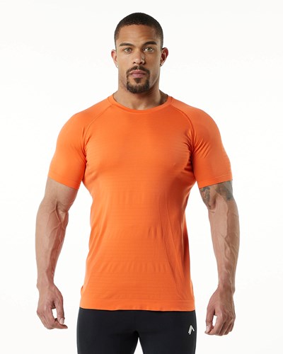 Alphalete High Performance Seamless Krátké Sleeve Tee Faded Strawberry | 37405IQGS