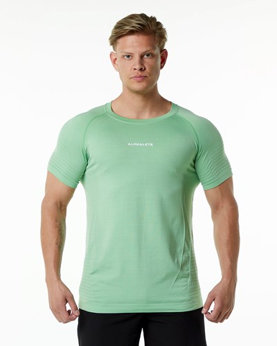 Alphalete High Performance Seamless Krátké Sleeve Tee Pistachio | 63725DKVU