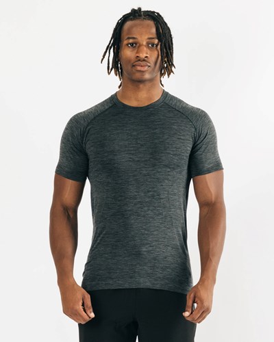 Alphalete High Performance Seamless Krátké Sleeve Tee Černé | 63879GJDR