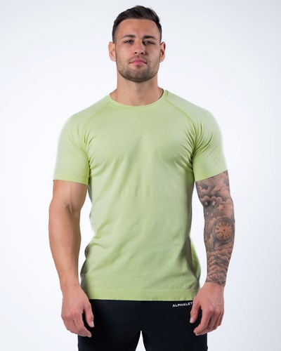 Alphalete High Performance Seamless Krátké Sleeve Tee Frozen Spring | 76081OCWX