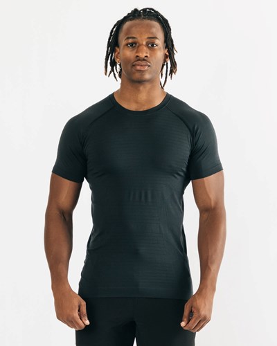 Alphalete High Performance Seamless Krátké Sleeve Tee Černé | 82715HWUQ