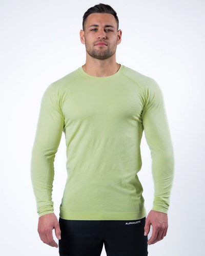 Alphalete High Performance Seamless Long Sleeve Tee Frozen Spring | 80372MCKL