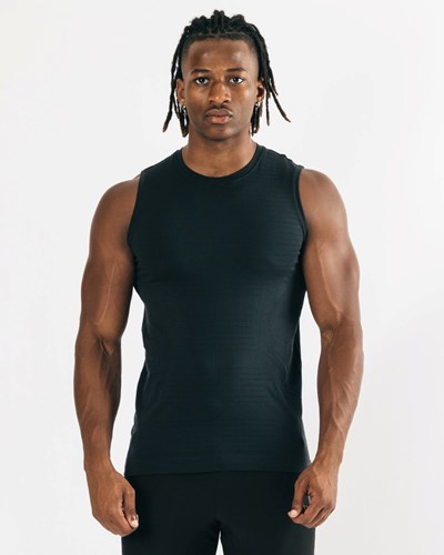 Alphalete High Performance Seamless Tank Černé | 42635NXYD