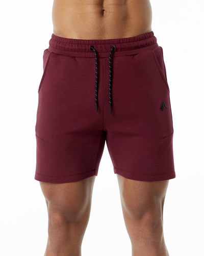 Alphalete Interlock Knit 6" Krátké Vínové | 12657FKRU