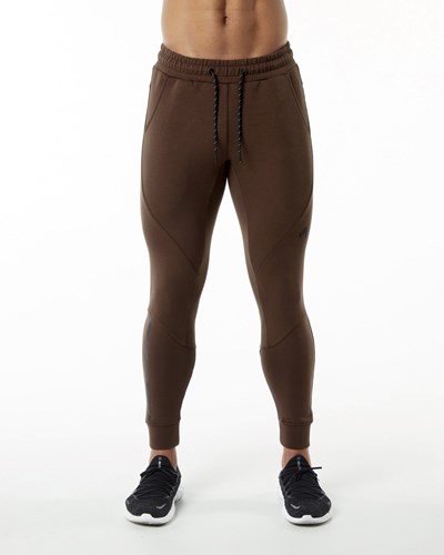 Alphalete Interlock Knit Cuffed Jogger Hnědé | 95276JUDS