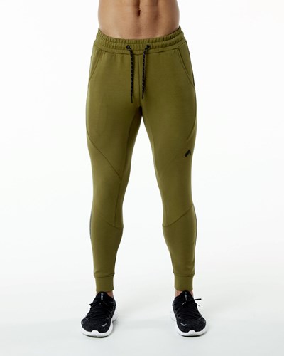 Alphalete Interlock Knit Cuffed Jogger Moss | 25873KHQB