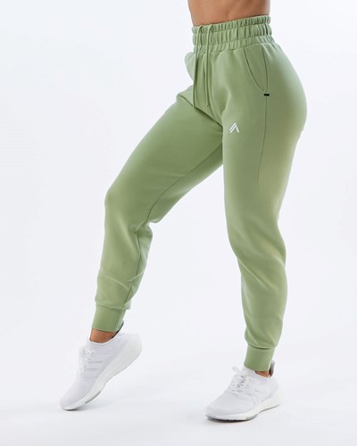 Alphalete Interlock Knit Cuffed Jogger Světle Zelene | 25374VTQN