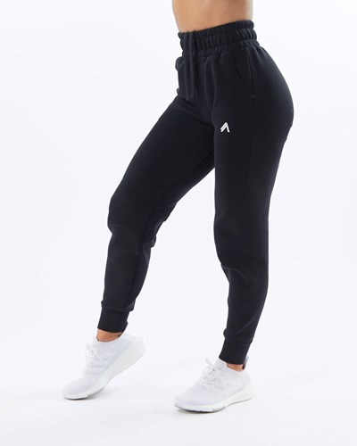 Alphalete Interlock Knit Cuffed Jogger Černé | 06849JANC