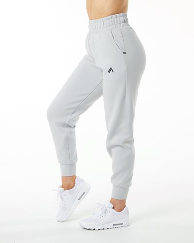 Alphalete Interlock Knit Cuffed Jogger Šedé | 40372ORBY