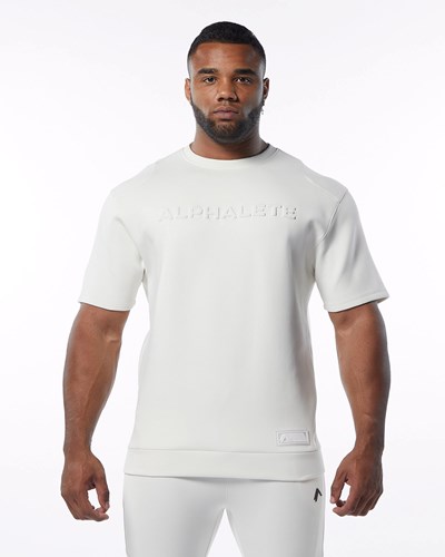 Alphalete Interlock Knit Pullover Krém | 84172TWDU