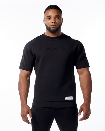 Alphalete Interlock Knit Pullover Černé | 01734DGZB