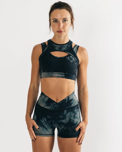 Alphalete Medium Impact Bra Černé | 35106HYPJ