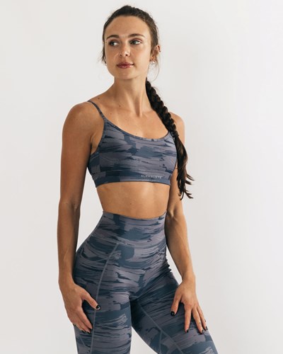 Alphalete Medium Impact Bra Šedé Maskáčové | 20981TOZI