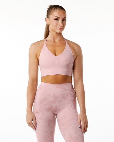 Alphalete Medium-Impact Luxury Sports Bra Blossom | 39748WXQG